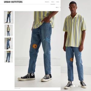 Urban outfitters BDG Dad Jean – Patched Medium Wash size 32